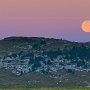 La Lune se couche au dessus du Pinet - Chartreuse - Isère